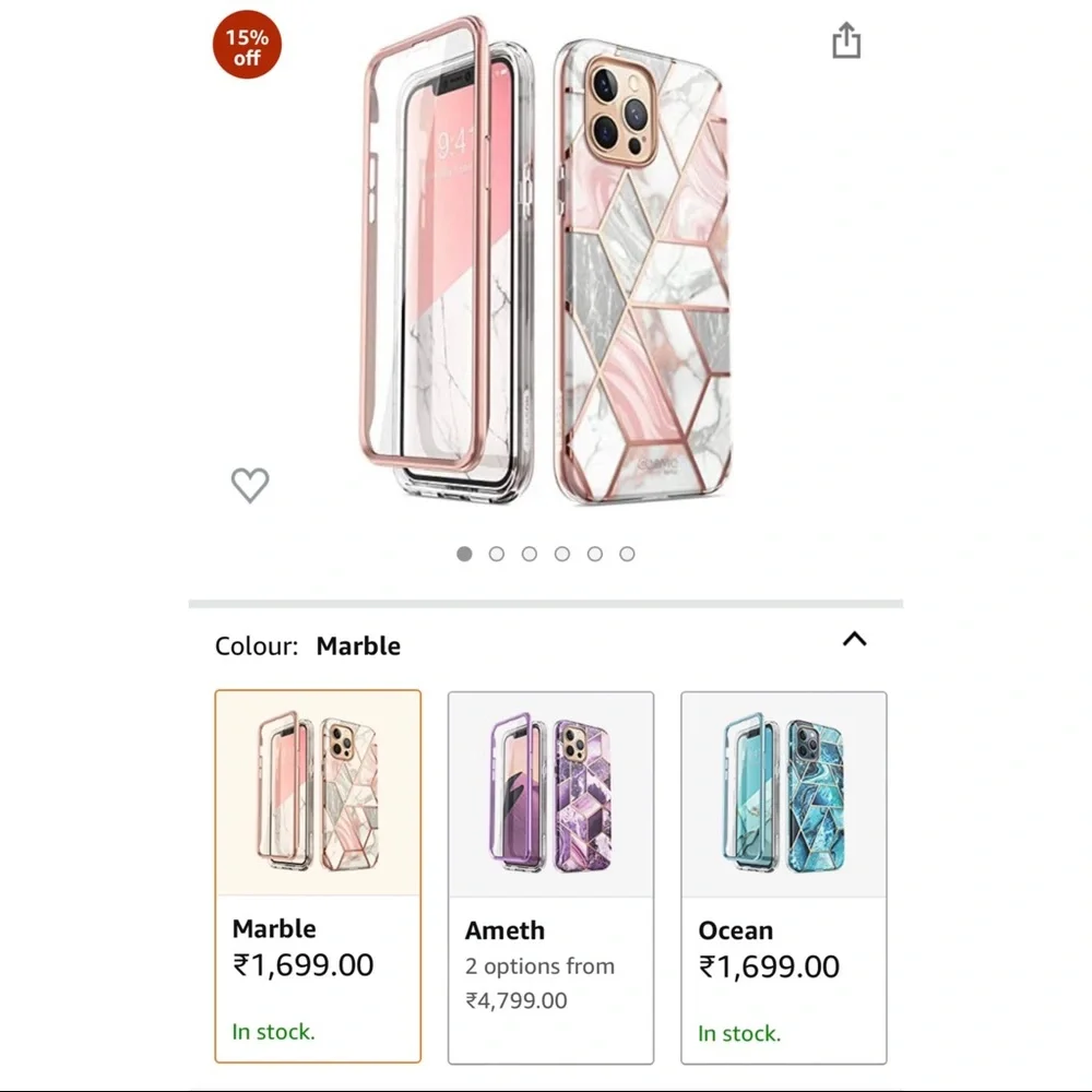 Marble FRONT & BACK case for Iphone 13! - Picture 7 of 14